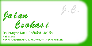 jolan csokasi business card